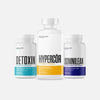 TRANSFORMATION STACK By Katalyst Nutraceuticals® bottle Image of Detoxin, Hypercor, Somnilean