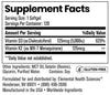 D3+K2 by Elemental Health Sciences 120 Softgels Supplement Facts Image