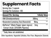 DIM By Elemental Health Sciences 120 Capsules Supplement Facts Image