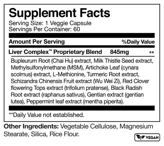 LIVER COMPLEX™ by Katalyst Nutraceuticals Supplement facts Image 