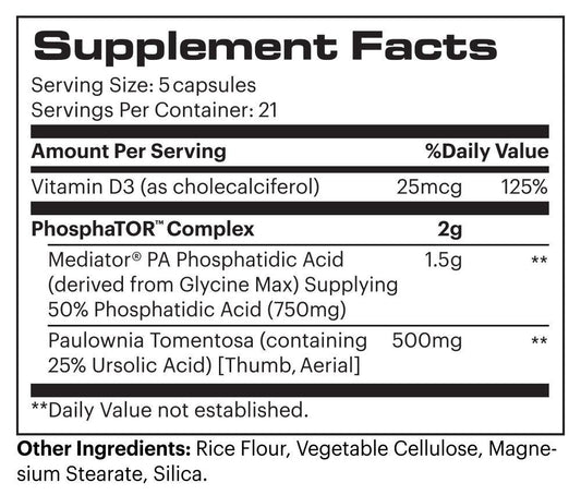 PHOSPHATOR™ by pH Labs® 105 Capsules Supplement Facts Image