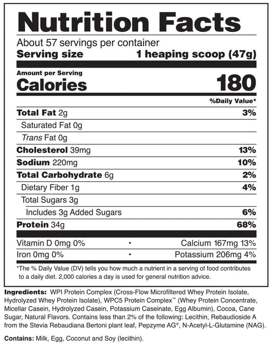 PRO7EIN Synthesis Gourmet by Vitasport Supplement Facts image