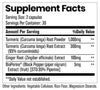Turmeric By Elemental Health Sciences 60 Capsules Supplement Facts Image