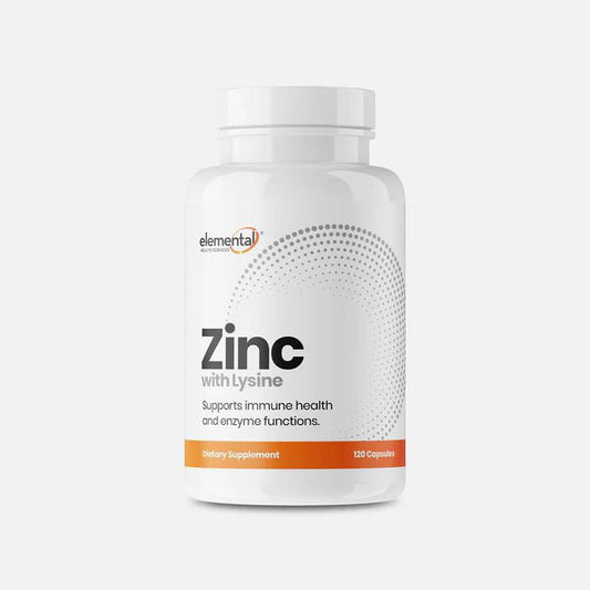 Zinc By Elemental Health Sciences 120 Capsules Bottle Image